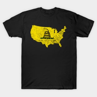 United States of America - Gadsden Flag (Distressed) T-Shirt